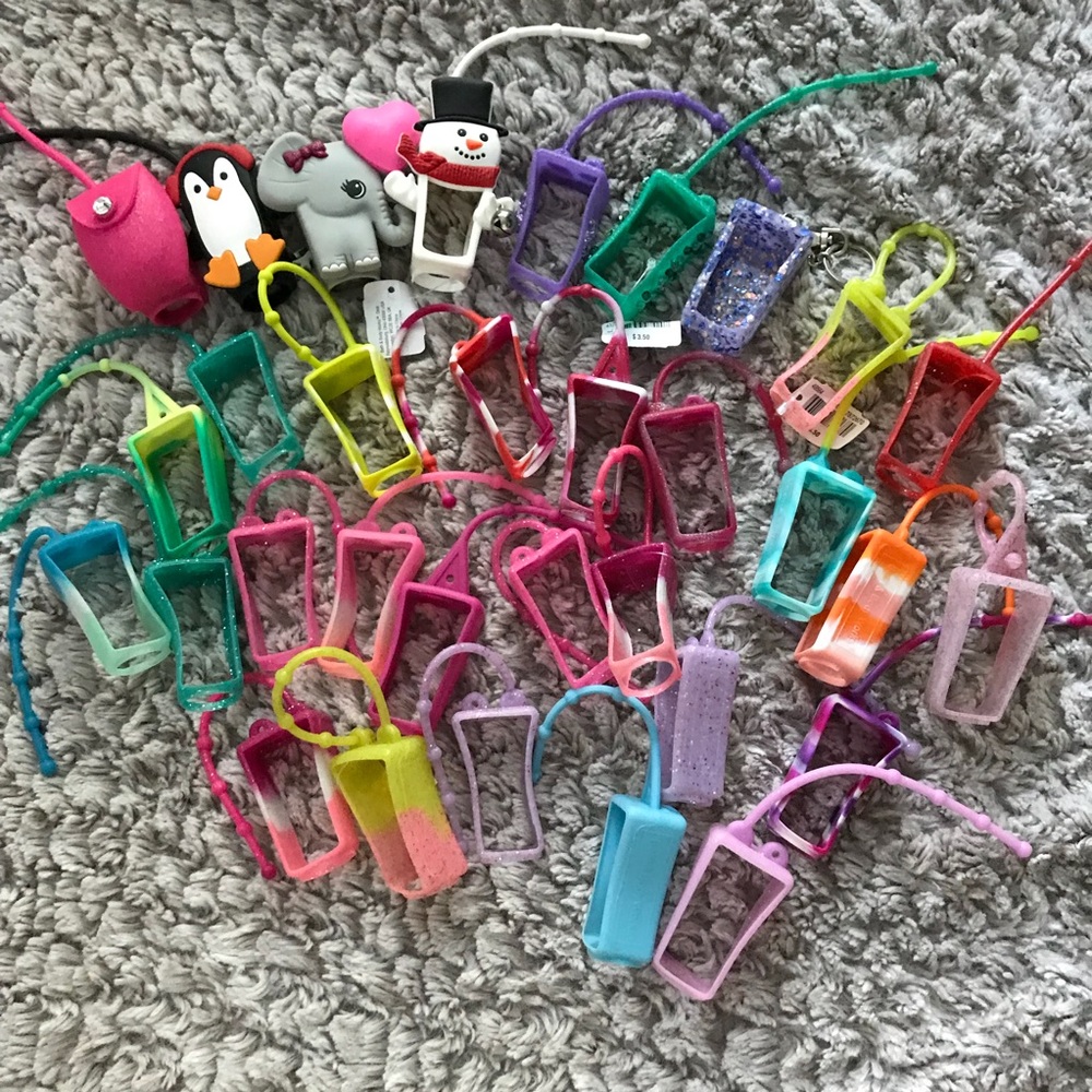 Hand sanitizer holders! Bath and BodyWorks